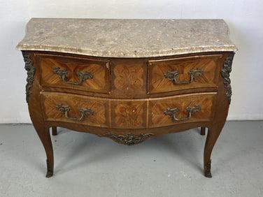 Louis XV Style Marble Top Commode