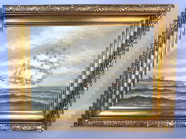 A. Werner Clipper Ship Painting