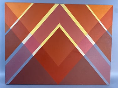 Abstract Geometric Color Field Painting