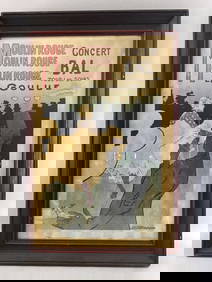Vintage Moulin Rouge Cabaret Paris Poster (1 of 3)