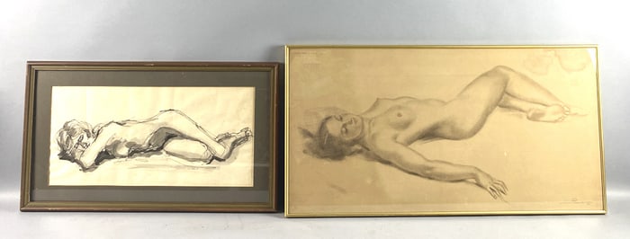 2 Nudes 1 Drawing 1 Lithograph