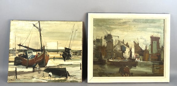2 French Boat Scenes