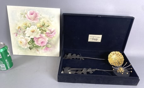 Micheal Aram Dandelion Serving Set & Tile.