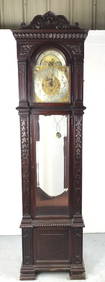Highly Carved Mahogany Tall Case Clock (1 of 9)