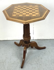 19th C. Hexagon Top Game Table