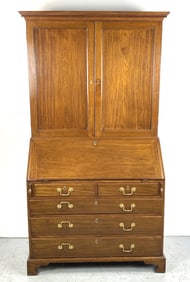 Georgian Mahogany Slant Front Book Case