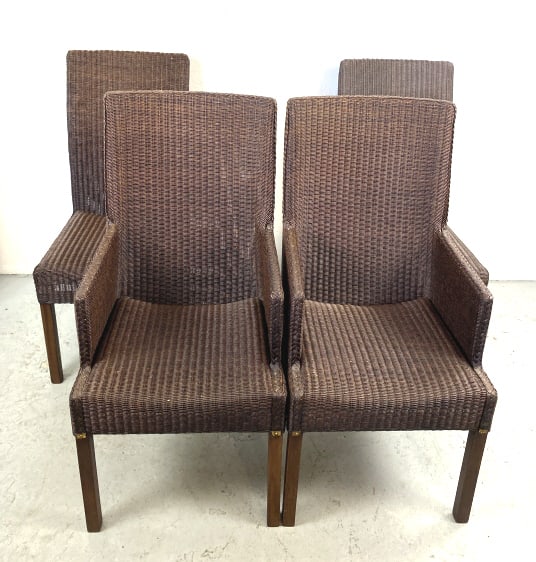 Group of 4 Wicker Chairs (1 of 6)