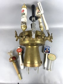 Vintage Brass Six Head Beer Tap