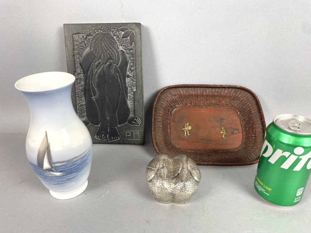 Grouping of Articles w/ Royal Copenhagen Vase (1 of 10)