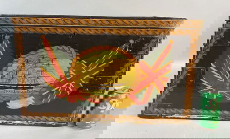 English Paint Decorated Nautical Trunk