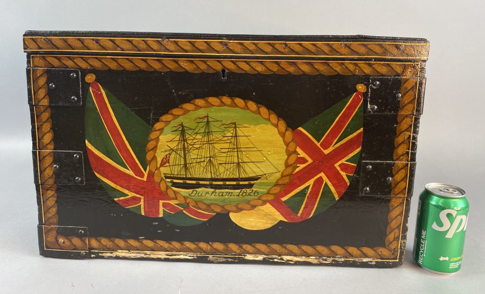 English Paint Decorated Nautical Trunk (1 of 6)
