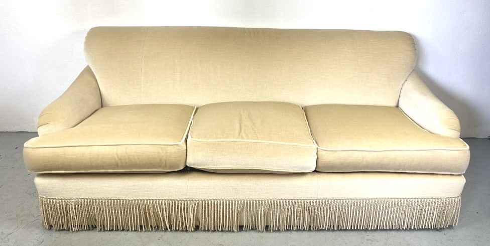 Kravet Upholstered Sofa: Kravet Upholstered Sofa 34"h 88"w x 38"d Condition: Some loss of pile in spots.