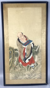 19th C. Chinese Watercolor of Scholar