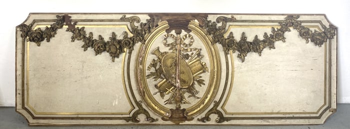 Antique French Painted and Giltwood Room Panel
