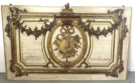 Antique French Painted and Giltwood Room Panel