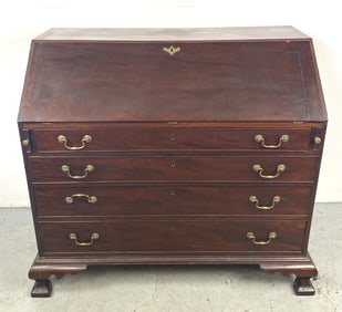 American 19th C. Mahogany Slant Front Desk