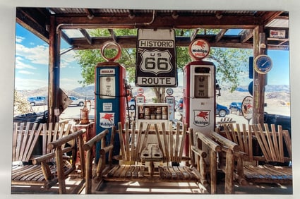Embellished Photograph on Glass of Hackberry AZ