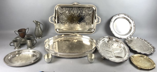 Group of Silver Plated & Pewter Articles