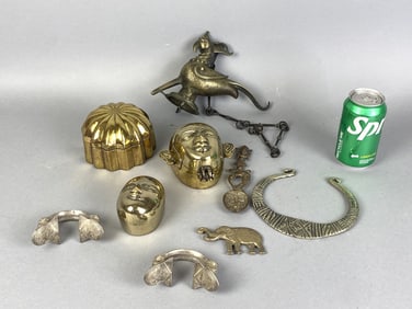 Group of Indian Brass & Other Articles