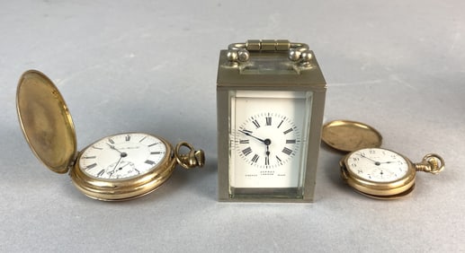 Asprey Diminutive Carriage Clock w/ Pocket Watches