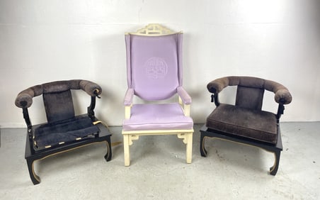 3 James Mont Style Chairs