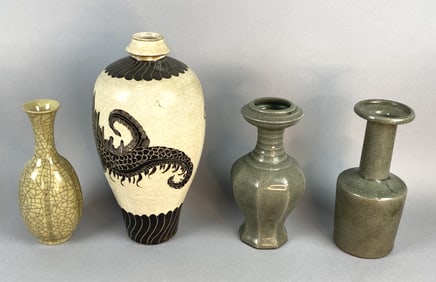 Group of Four Asian Porcelain Vases