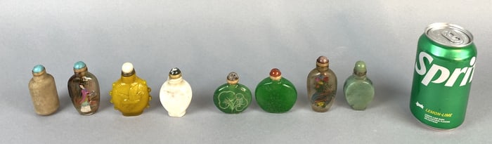 Group of Eight Chinese Snuff Bottles