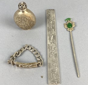 Group of Chinese Silver & Other Articles