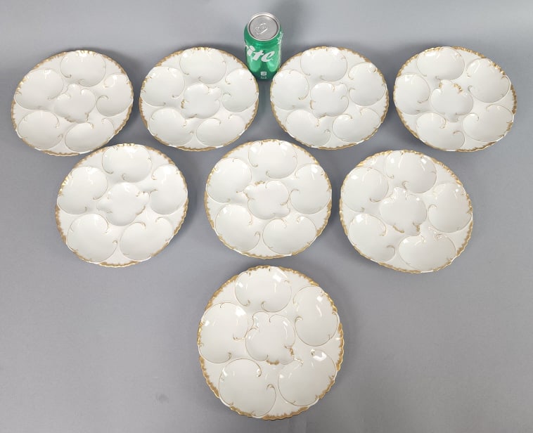 8 Haviland & Co Limoges Oyster Plates (1 of 4)