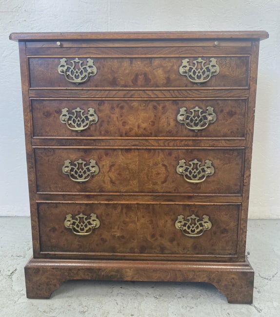 Georgian Style Burlwood Bachelor's Chest (1 of 6)