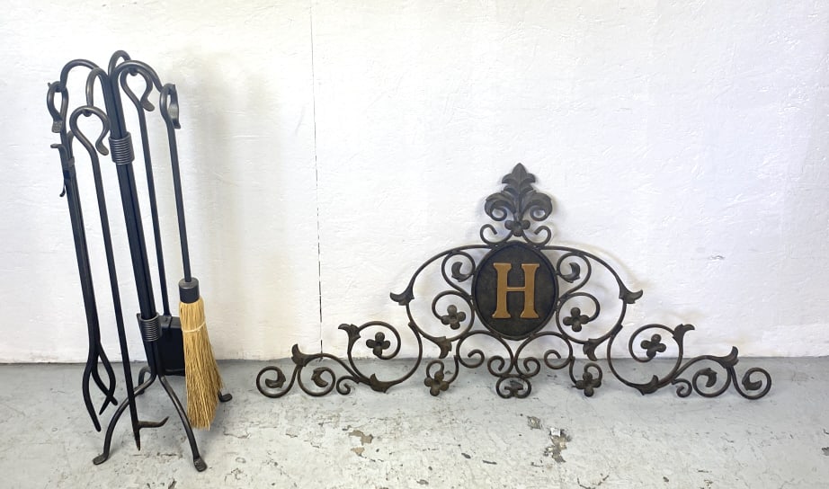 Grey Powder Coated Fire Tool Set (1 of 3)