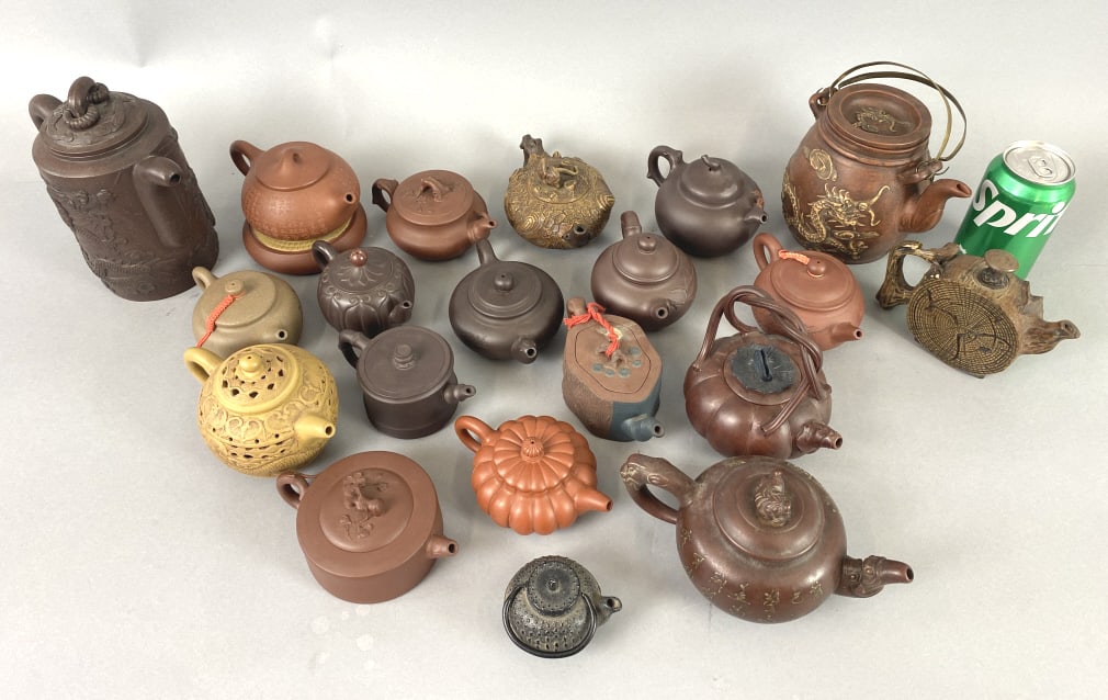 Large Grouping of Miniature Chinese Tea Pots (1 of 7)