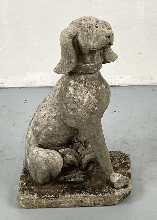 Portland Cement Dog Statue (1 of 5)