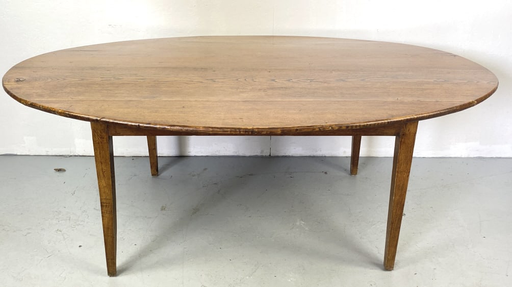 English Elm Farmhouse Oval Table (1 of 7)