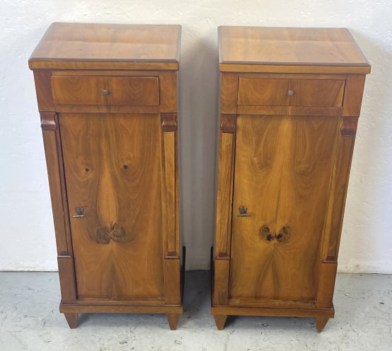 Pair of Biedermeier Walnut Side Cabinets (1 of 4)