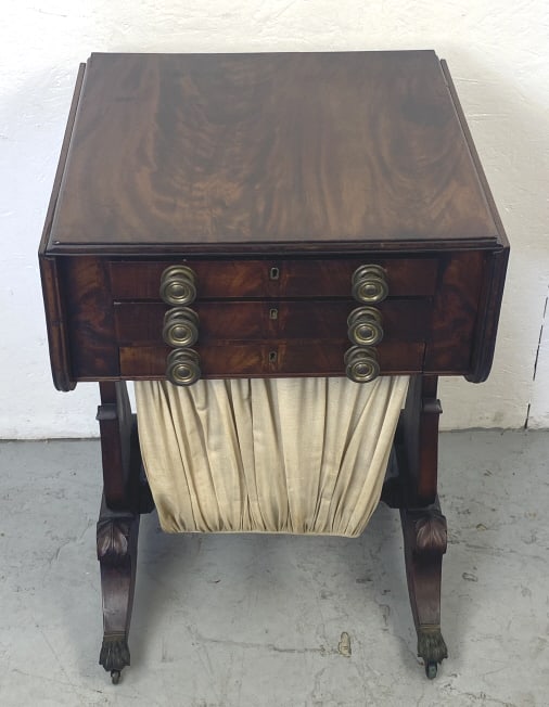 19th C. Mahogany work Table (1 of 6)