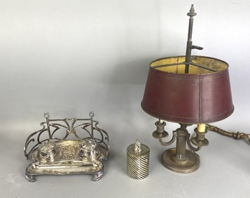 Art Nouveau-Style Inkwell Set w/ Others