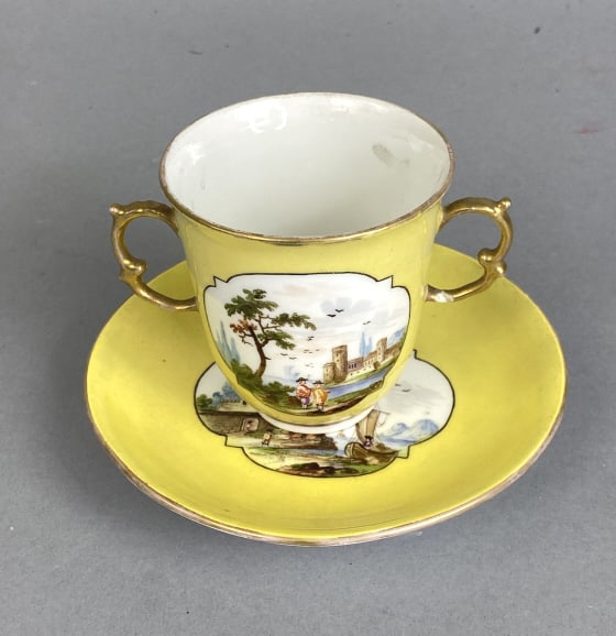 19th C. Meissen Tea Cup & Saucer (1 of 8)