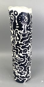 Keith Haring Inspired Porcelain Vase