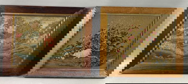 2 19th C. Framed Needlepoints