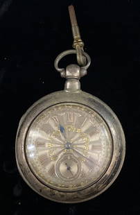 English Silver Pocket Watch: English Silver Pocket Watch Condition: Untested