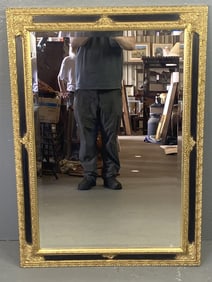 Black & Gold Tone Beveled Mirror