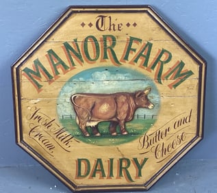 Dairy Farm Painted Wood Sign