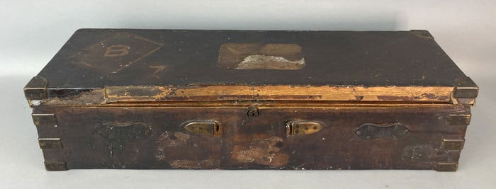 19th C. Leather Clad Gun Box
