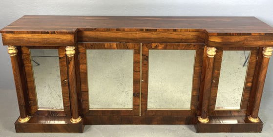Regency Rosewood Inverted Breakfront Side Cabinet