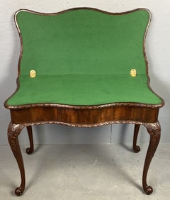 George III Mahogany Fold Over Game Table