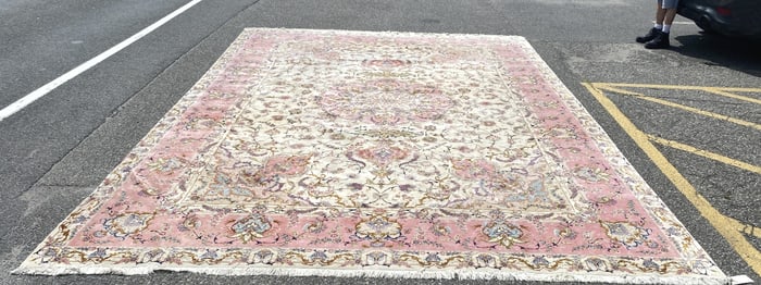 Persian Style Pink Floral Rug