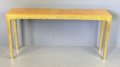 Contemporary Burlwood and Giltwood Console