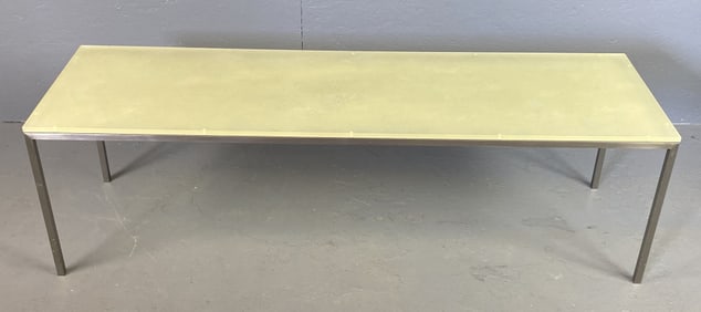 Contemporary Metal and Green Composition Top Table