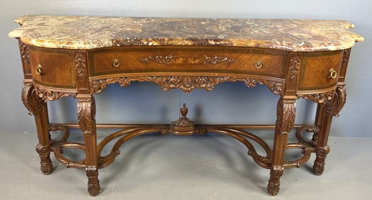 Jacobean Style Marble Top Server